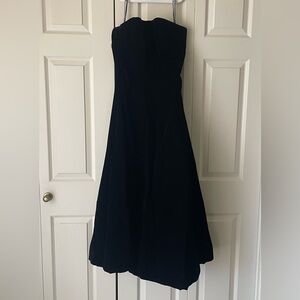 Ricci Michaels Mayfair | 50s Black velvet evening dress. Strapless.